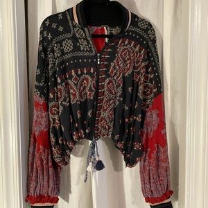 FREE PEOPLE PATTERNED JACKET